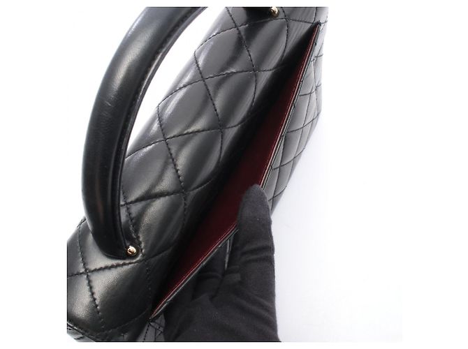 Borsa Chanel Matelassé in agnello nero - vista 9