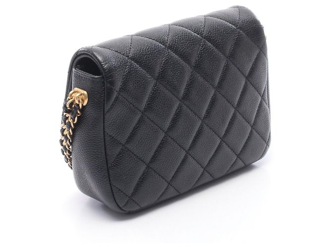 Borsa a Spalla Chanel Mini Matelassé Nero - vista 2