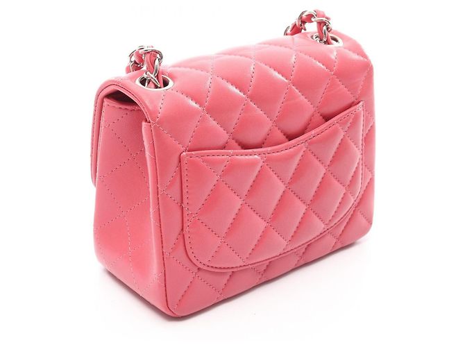 Borsa a Spalla Chanel Mini Matelassé Rosa - vista 2