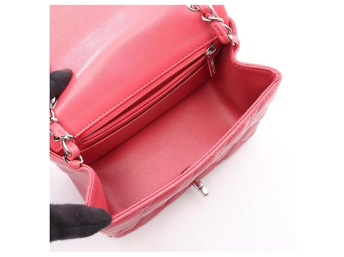 Borsa a Spalla Chanel Mini Matelassé Rosa - vista 3