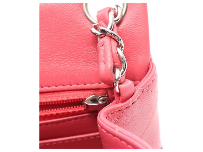 Borsa a Spalla Chanel Mini Matelassé Rosa - vista 6