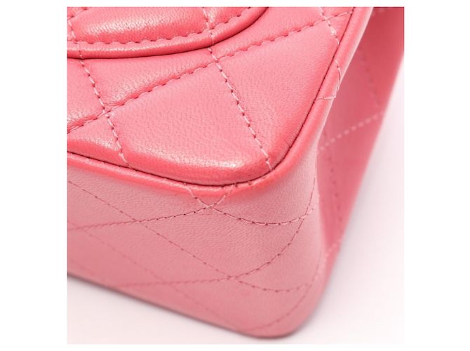 Borsa a Spalla Chanel Mini Matelassé Rosa - vista 8