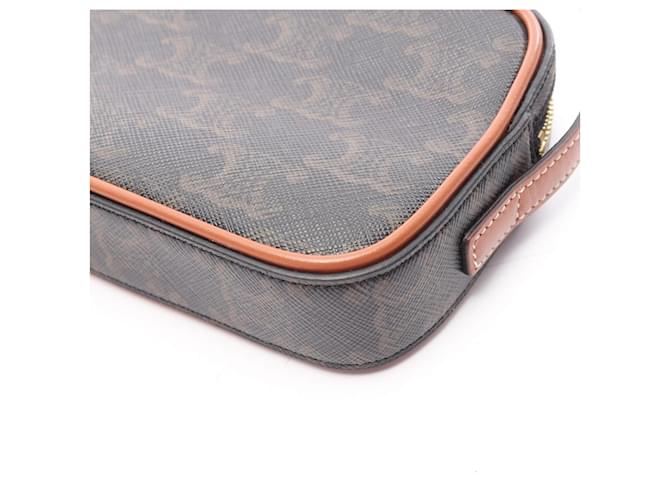 Céline Borsa a tracolla mini Celine Cuile Triomphe Marrone Nero - vista 5