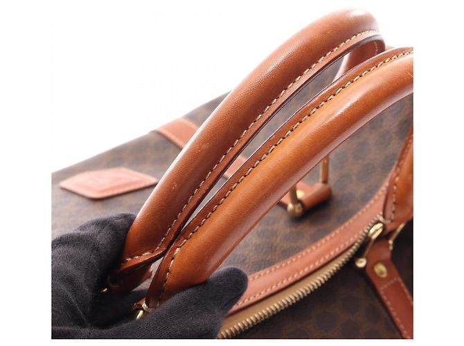 Céline Bolso Tote Celine Macadam Castaño - vista 10