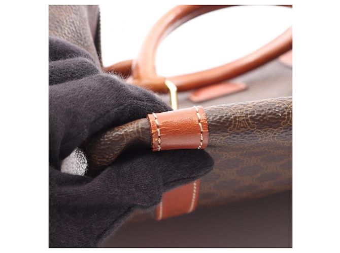 Céline Bolso Tote Celine Macadam Castaño - vista 13