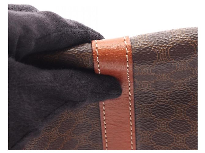 Céline Bolso Tote Celine Macadam Castaño - vista 14