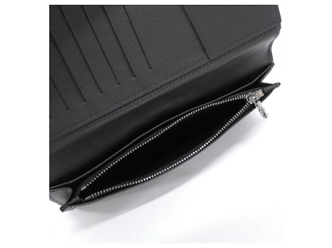 Portafoglio Louis Vuitton Monogram Eclipse Brazza Nero - vista 3