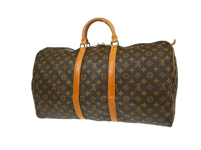 Louis Vuitton Keepall Monogram Canvas 55 Castaño - vista 2