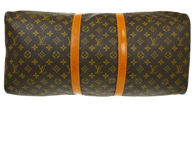 Louis Vuitton Keepall Monogram Canvas 55 Castaño - vista 3
