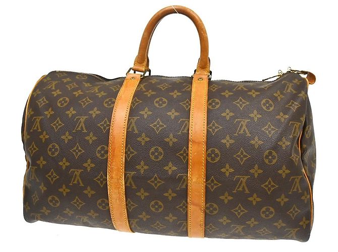 Borsa Keepall Louis Vuitton Monogram Canvas 45 Marrone - vista 2