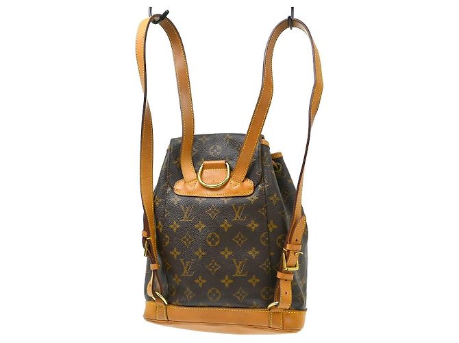 Louis Vuitton Montsouris Backpack Monogram Canvas MM Brown - view 2