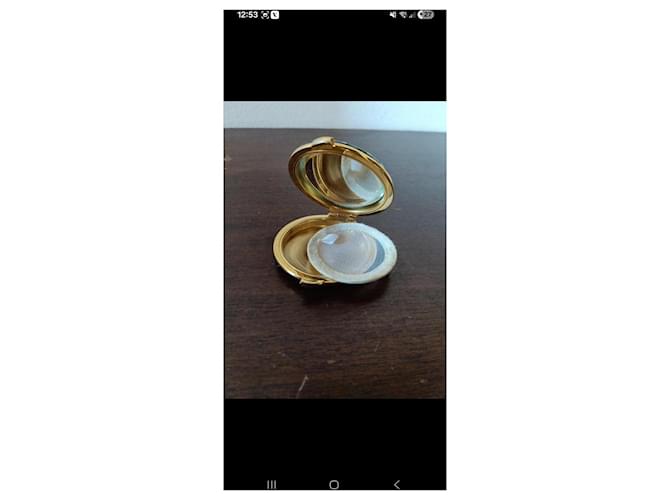 Gucci Python Embossed Compact Mirror Green Gold hardware - view 3