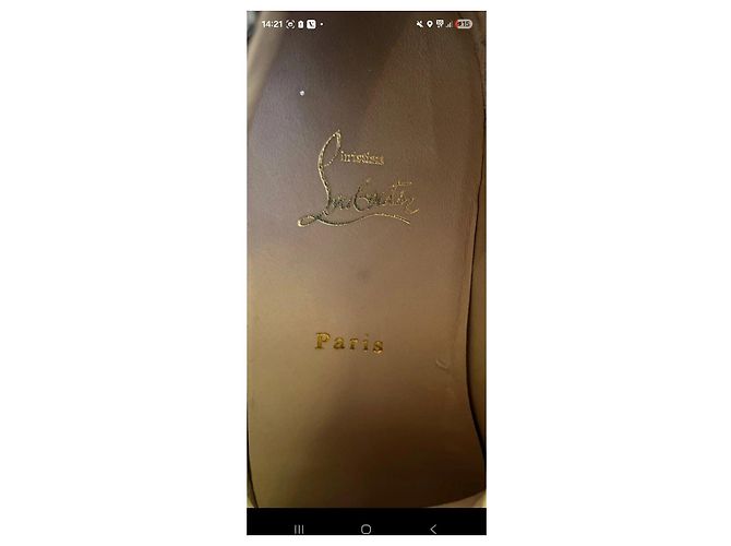 Zapatillas Christian Louboutin de purpurina y charol Negro Blanco Dorado Metálico - vista 6