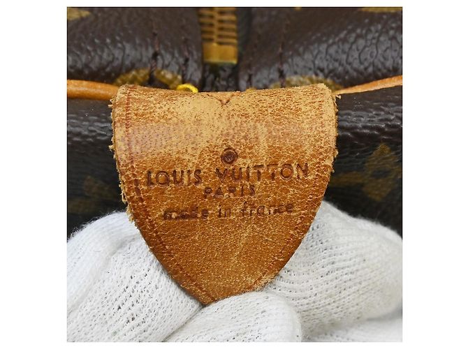 Borsa Keepall Louis Vuitton in tela Monogram 45 Marrone - vista 4