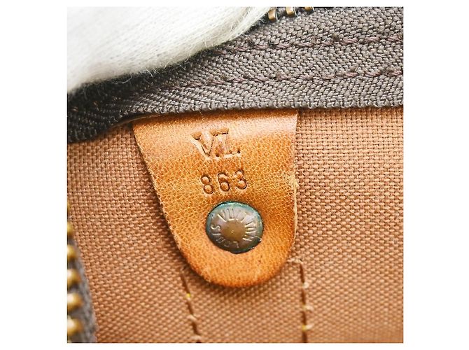 Borsa Keepall Louis Vuitton in tela Monogram 45 Marrone - vista 5