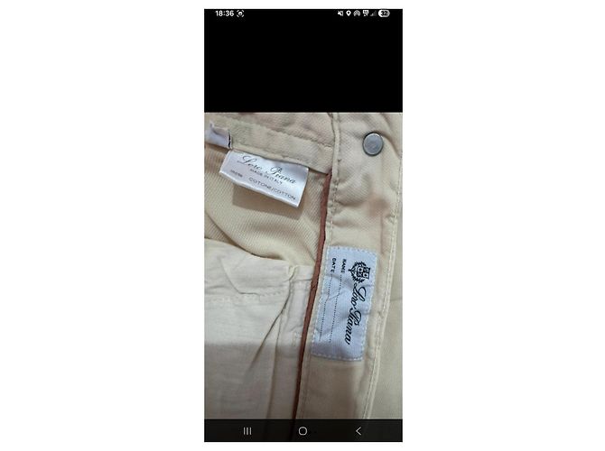 Loro Piana Pantalones de Algodón Beige - vista 4