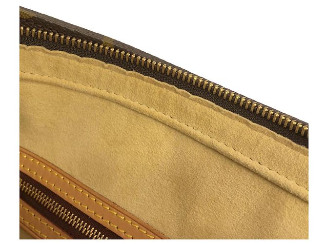 Borsa a Spalla Louis Vuitton Monogram Looping GM Marrone - vista 10