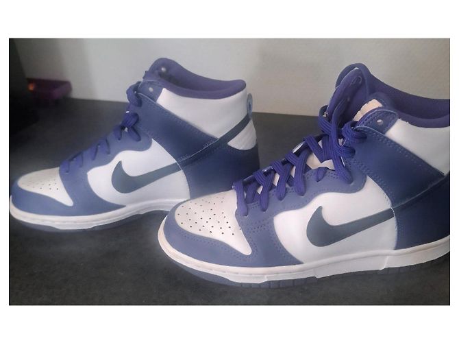 Nike Dunk High Sneaker Weiß Blau - Ansicht 3