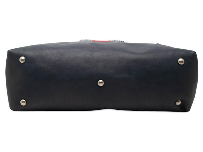 Borsa Tote Gucci Sherry Line Crudo Blu navy - vista 3