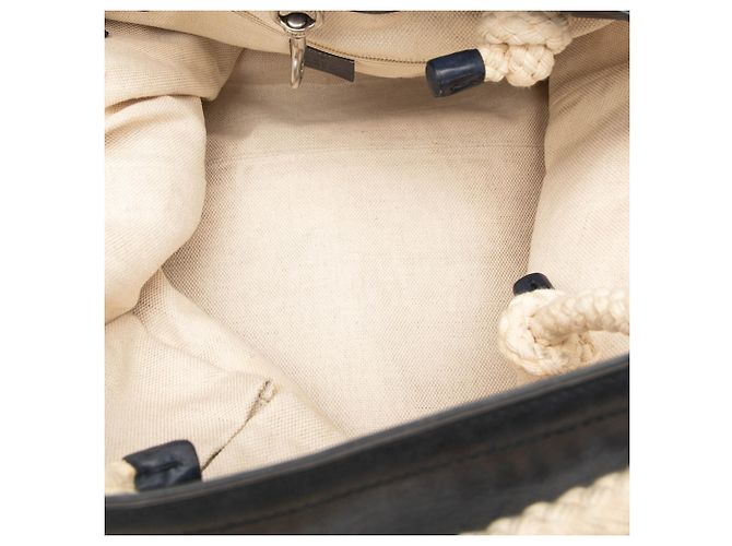 Borsa Tote Gucci Sherry Line Crudo Blu navy - vista 4