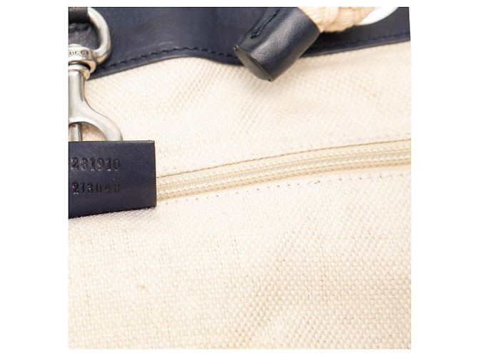 Borsa Tote Gucci Sherry Line Crudo Blu navy - vista 6