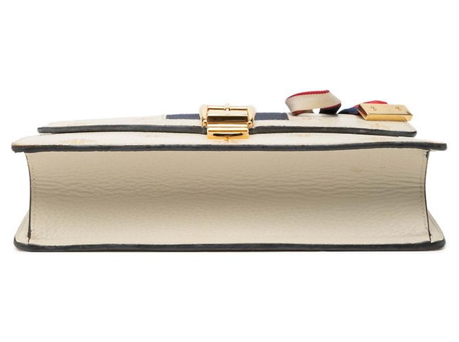 Borsa a Spalla Gucci Sylvie Bee & Star Sherry Line Crudo - vista 3