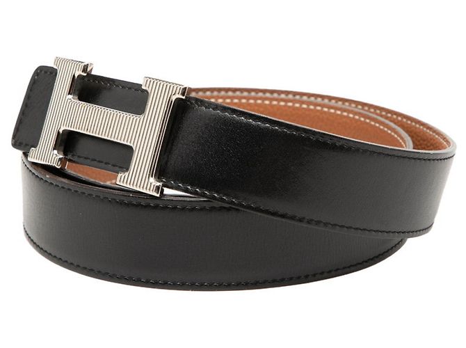 Hermès Hermes Constance H Gürtel Braun Schwarz - Ansicht 2