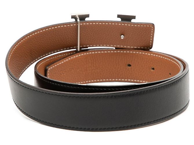 Hermès Hermes Constance H Gürtel Braun Schwarz - Ansicht 3