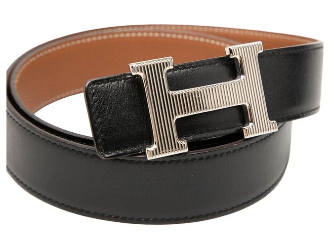 Hermès Hermes Constance H Gürtel Braun Schwarz - Ansicht 4