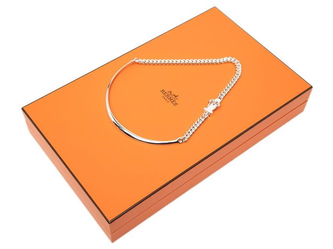 Hermès Collana Boucles Sellier Inflexible Hermes Argento - vista 5