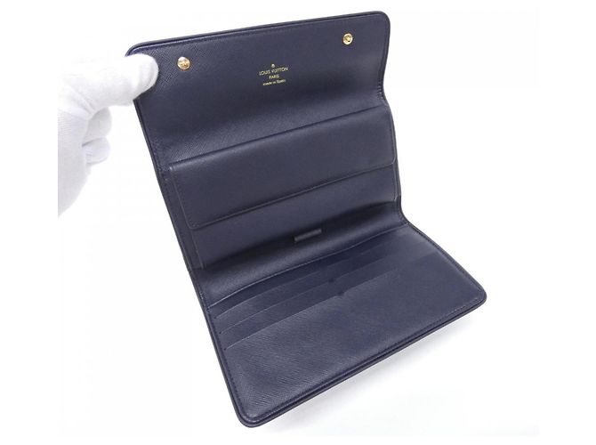 Louis Vuitton Monogram Mini Portefeuille International Wallet Dunkelblau - Ansicht 5