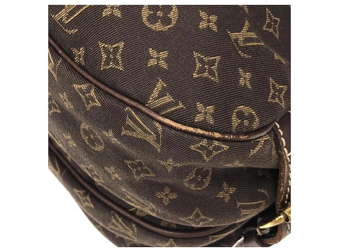 Borsa a spalla Louis Vuitton Monogram Mini Lin Saumur Marrone - vista 2