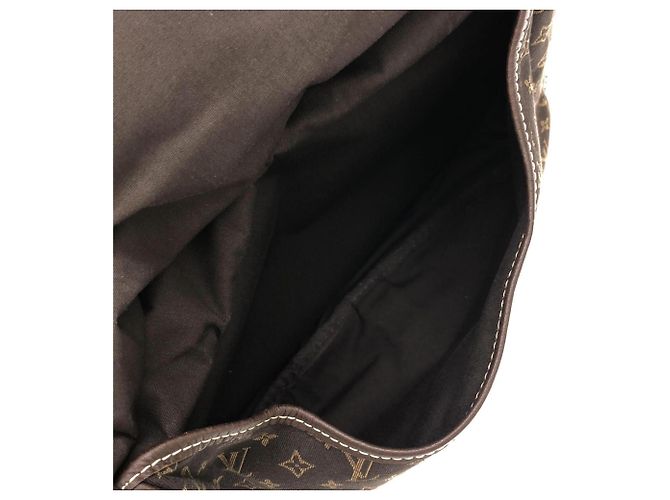 Borsa a spalla Louis Vuitton Monogram Mini Lin Saumur Marrone - vista 6