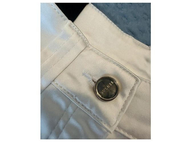 Medusa Versace Pantalones de Satén Blanco - vista 3