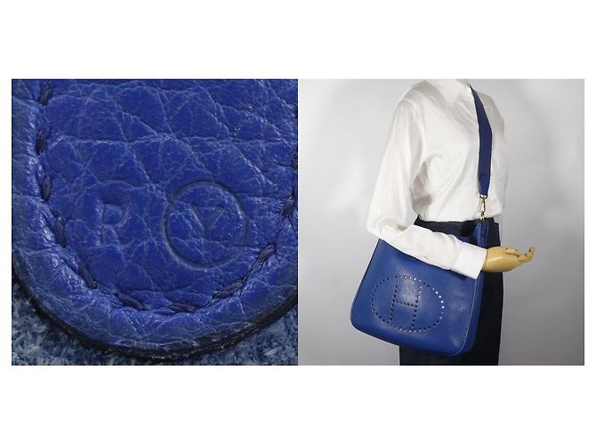 Hermès Bolso Hermes Evelyne Gen I Ardennes GM Azul - vista 7