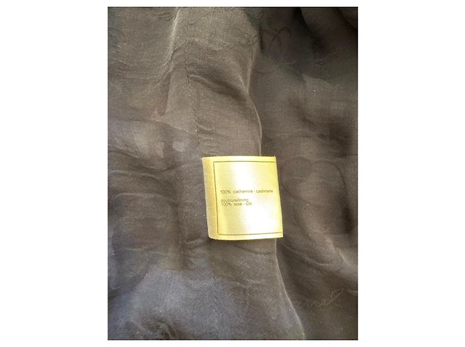 Vestido Chanel de tweed geométrico Gris Burdeos Azul oscuro - vista 7