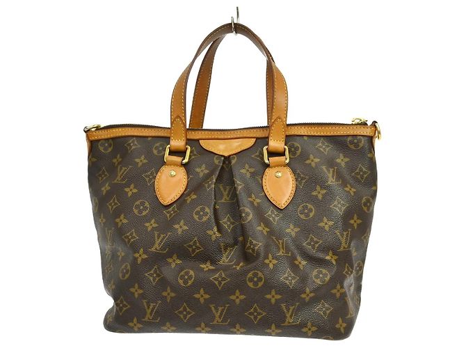 Borsa Louis Vuitton Palermo Monogram Canvas PM Marrone - vista 2