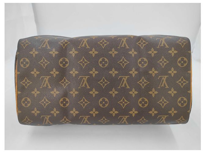 Borsa Louis Vuitton Speedy Monogram Canvas 35 Marrone - vista 3