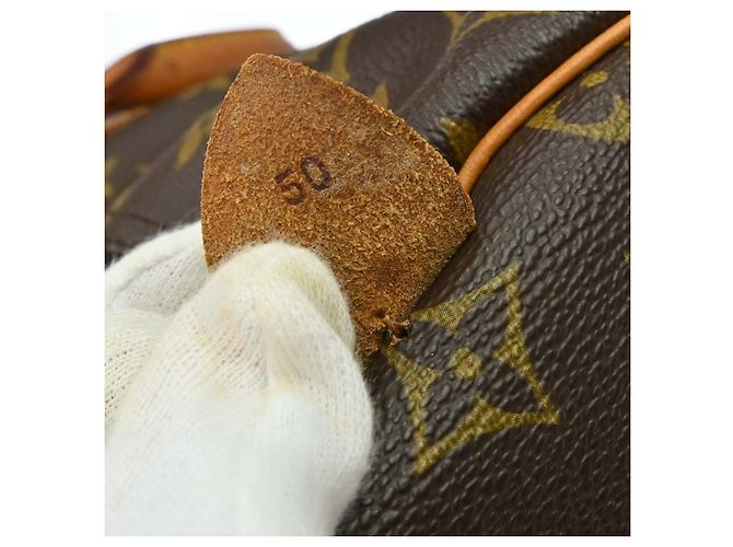 Borsa Keepall Louis Vuitton Monogram Canvas 50 Marrone - vista 5