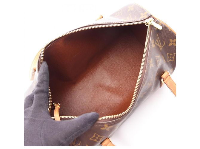 Borsa Louis Vuitton Papillon 30 Marrone Monogramma - vista 3