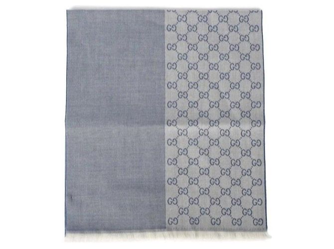 Sciarpa Gucci Monogramma GG Azzurro Blu Blu chiaro - vista 7