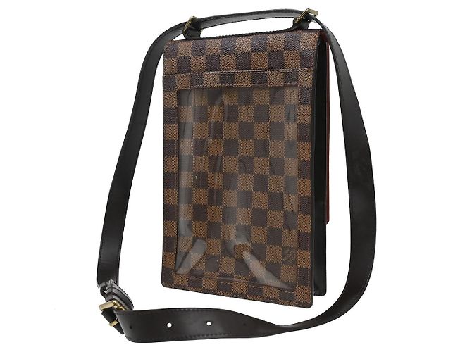 Louis Vuitton Portobello Messenger Damier Ebene Marrone - vista 2