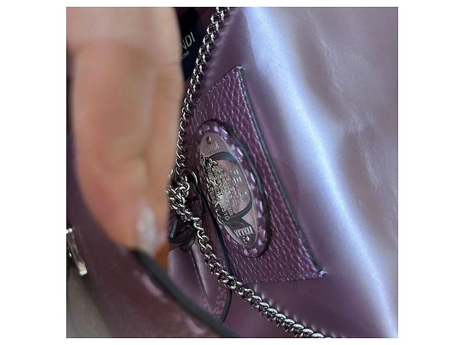 Fendi Baguette Tasche aus rosa Metallic-Leder Pink Metallisch - Ansicht 8