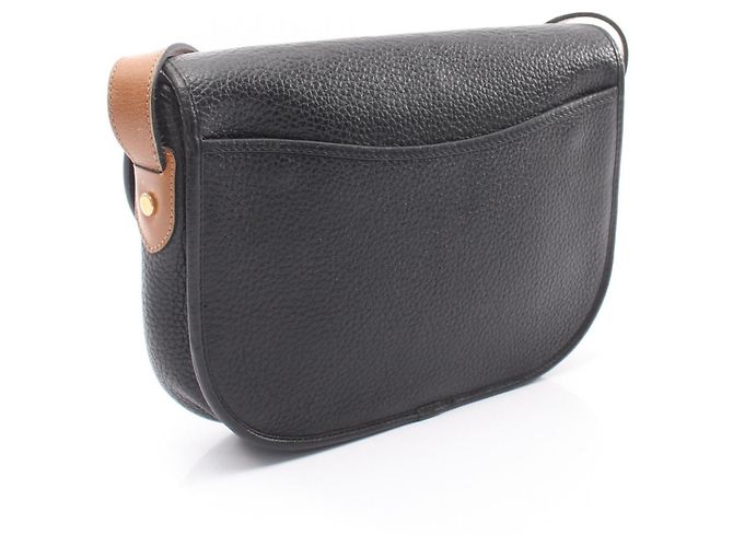 Borsa a tracolla in pelle Christian Dior Marrone Nero - vista 2