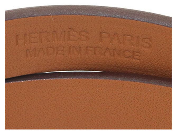 Hermès Bracciale Hermes Mini Kelly Double Tour Taupe - vista 4