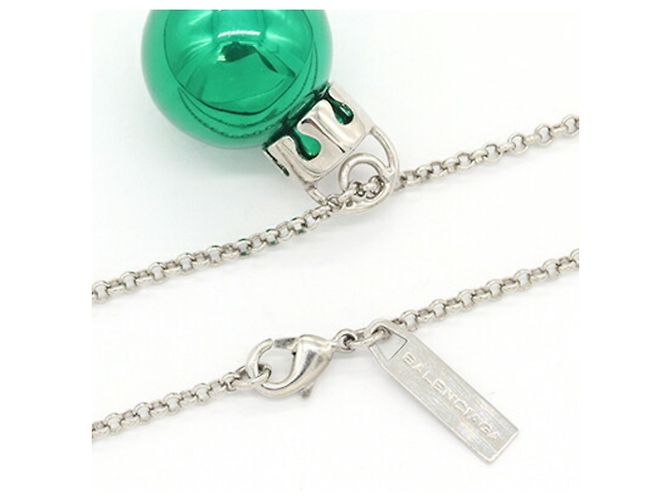 Collana Balenciaga Verde Argento - vista 3