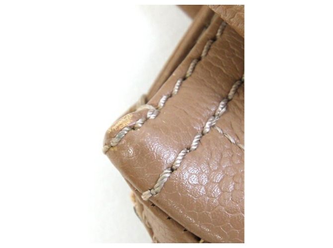 Borsa Chanel in pelle di vitello martellata beige - vista 4
