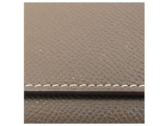 Hermès Bearn Dupli Tri-fold Long Wallet Taupe - Ansicht 5
