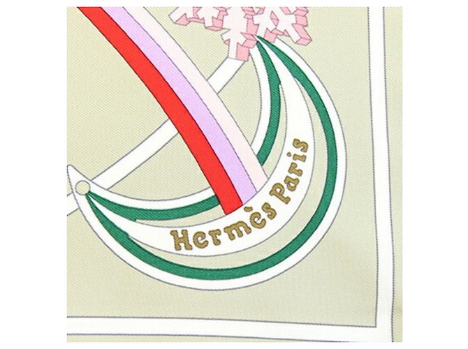 Hermès Sciarpa Hermes Muffler Carre 42 Le Sacre de l’Hiver Marrone Rosa Multicolore - vista 2