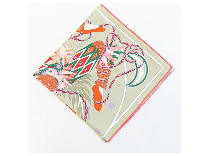 Hermès Sciarpa Hermes Muffler Carre 42 Le Sacre de l’Hiver Marrone Rosa Multicolore - vista 4